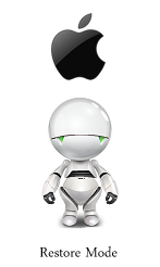 apple logo above little android